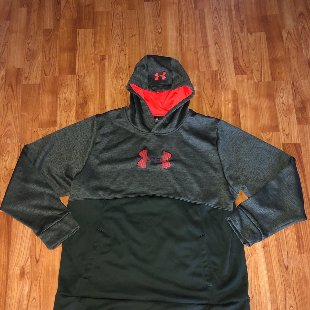 Under armour hoodie orange/green Sz XL